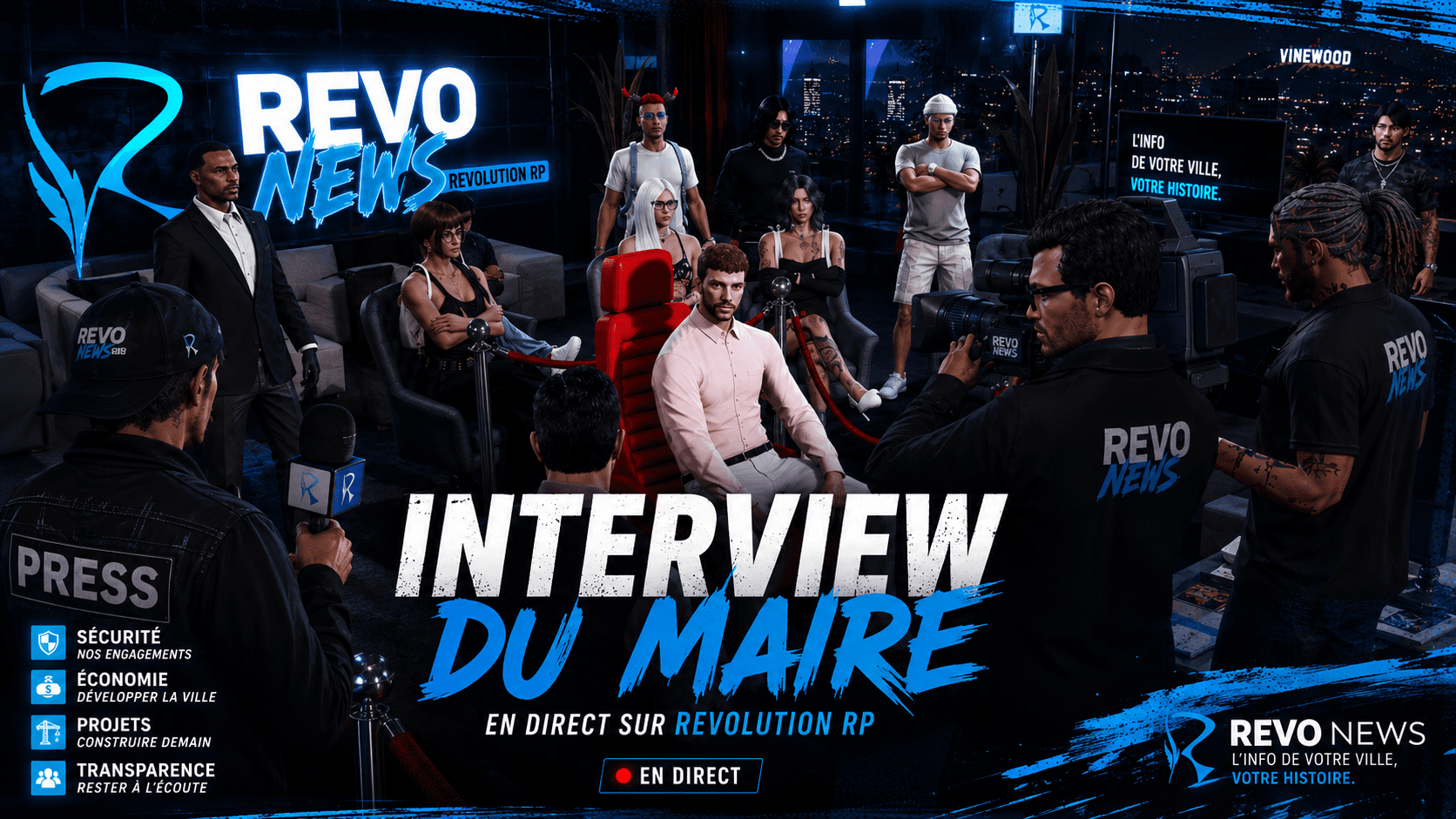 L'équipe Revo News a rencontré le Maire de Revolution RP en exclusivité. Découvrez ses projets, ses annonces et sa vision pour la ville. À lire !